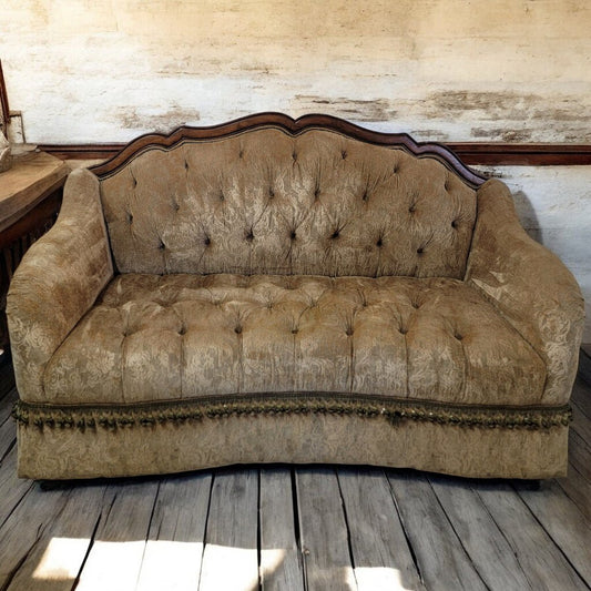 5811 Tufted Tan Brocade #Sofa