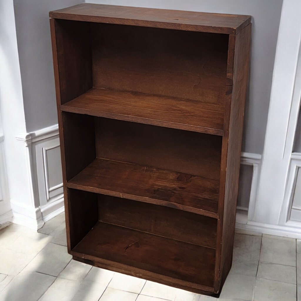 5868 Solid Dark Pine 3 Shelf Bookcase