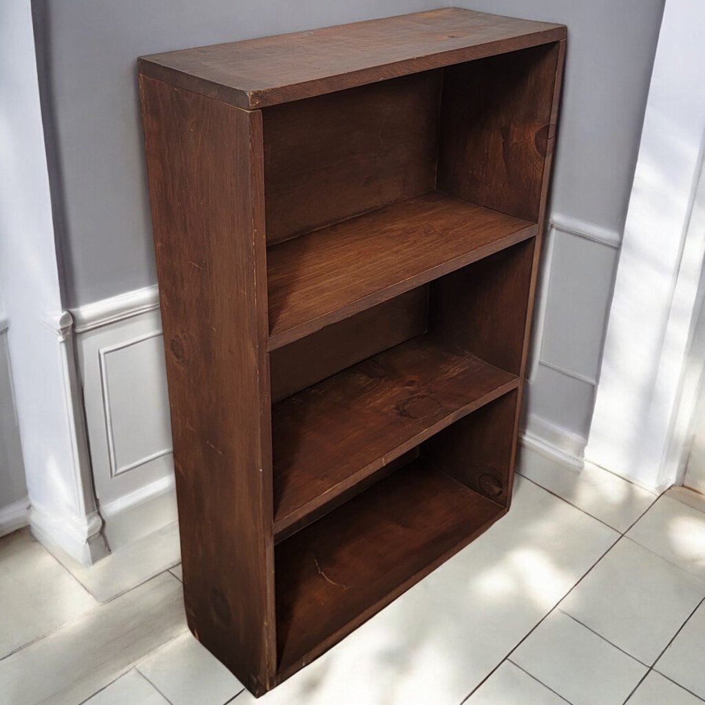 5868 Solid Dark Pine 3 Shelf Bookcase