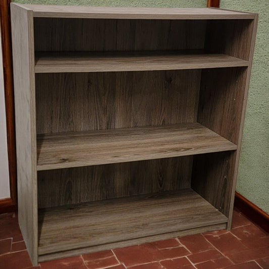 5904 Gray Barnwood Style 3 Shelf Bookcase