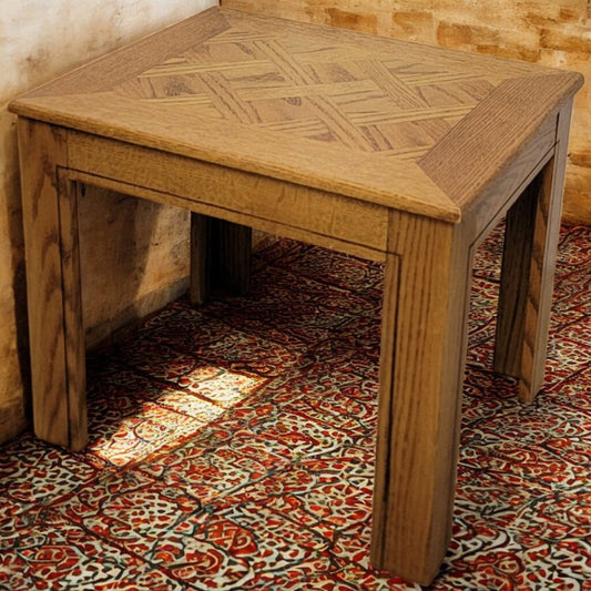 5905 Oak Parquet Side Table