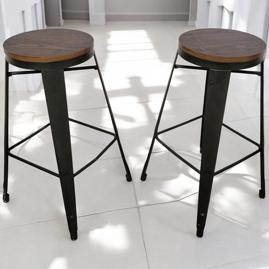 5938-5939 Industrial Wood and Metal #Barstool