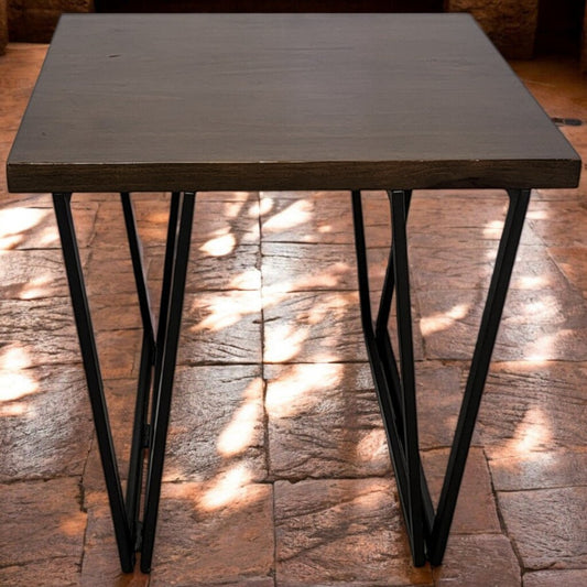 5978 Wood and Metal Side #Table