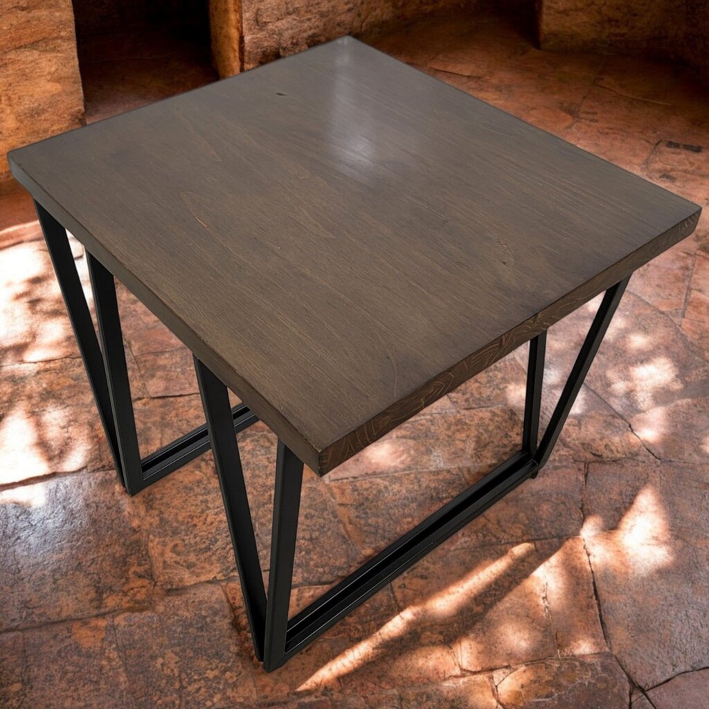 5978 Wood and Metal Side #Table