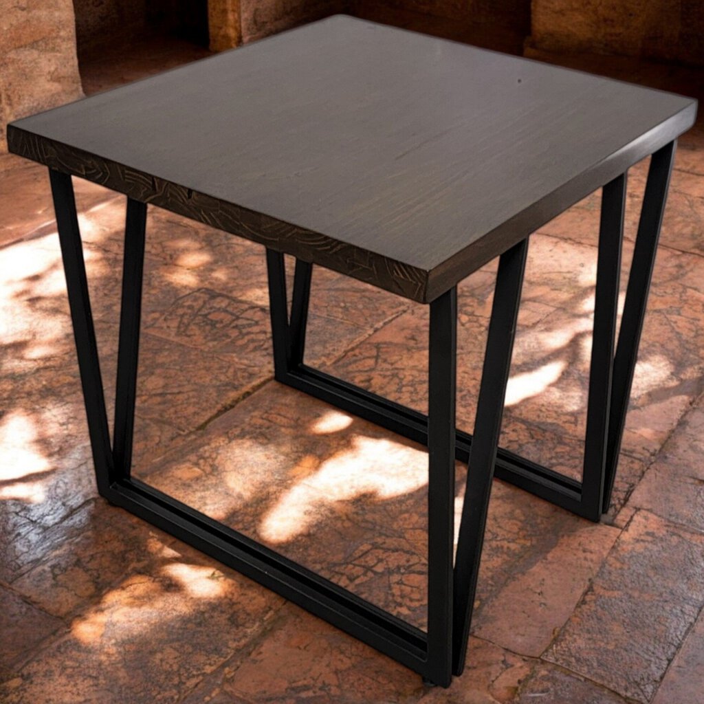 5978 Wood and Metal Side #Table