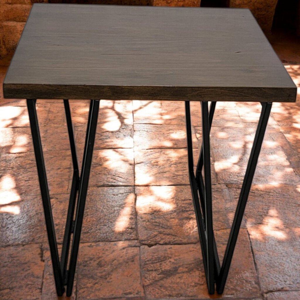 5978 Wood and Metal Side #Table