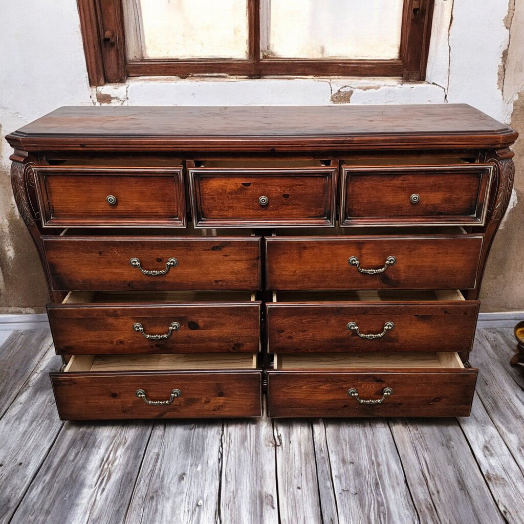 6015 Bombay Style 9 Drawer Mule Chest