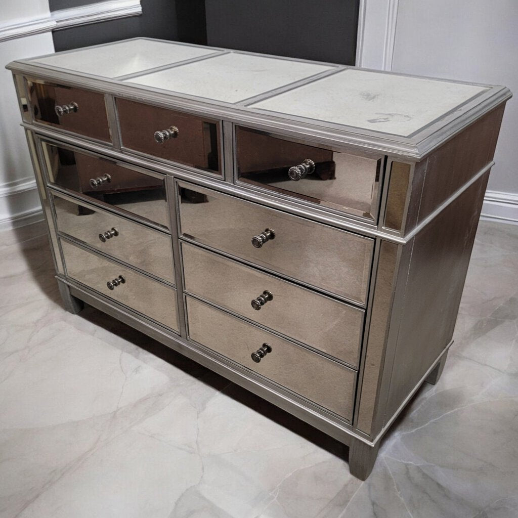 6075 Pier 1 Mirrored Glam 9 Drawer #Dresser