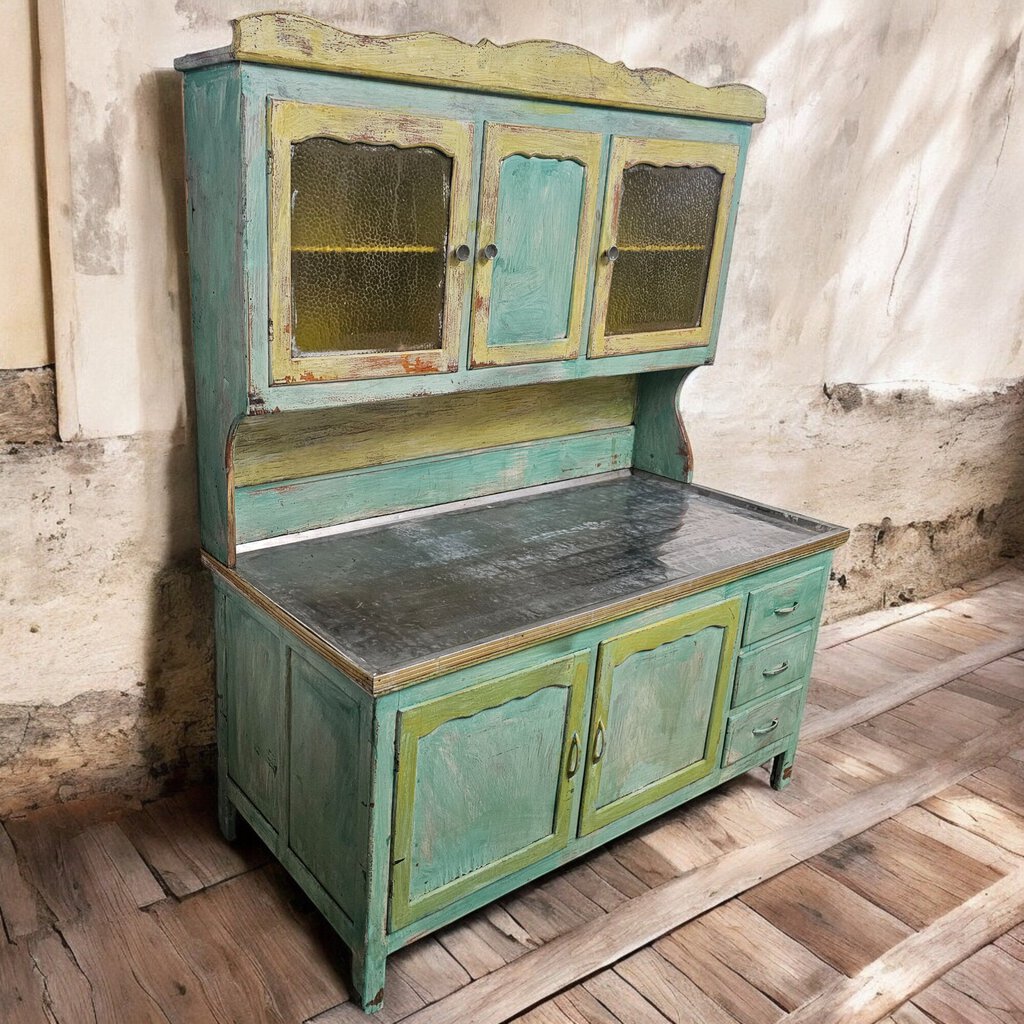 6091 Whimsical Hoosier Cabinet Buffet