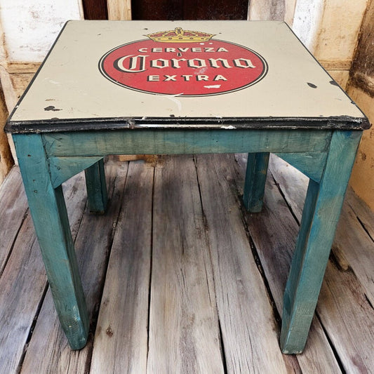 6112 Shabby Turquoise Corona Metal Top Kitchen Table