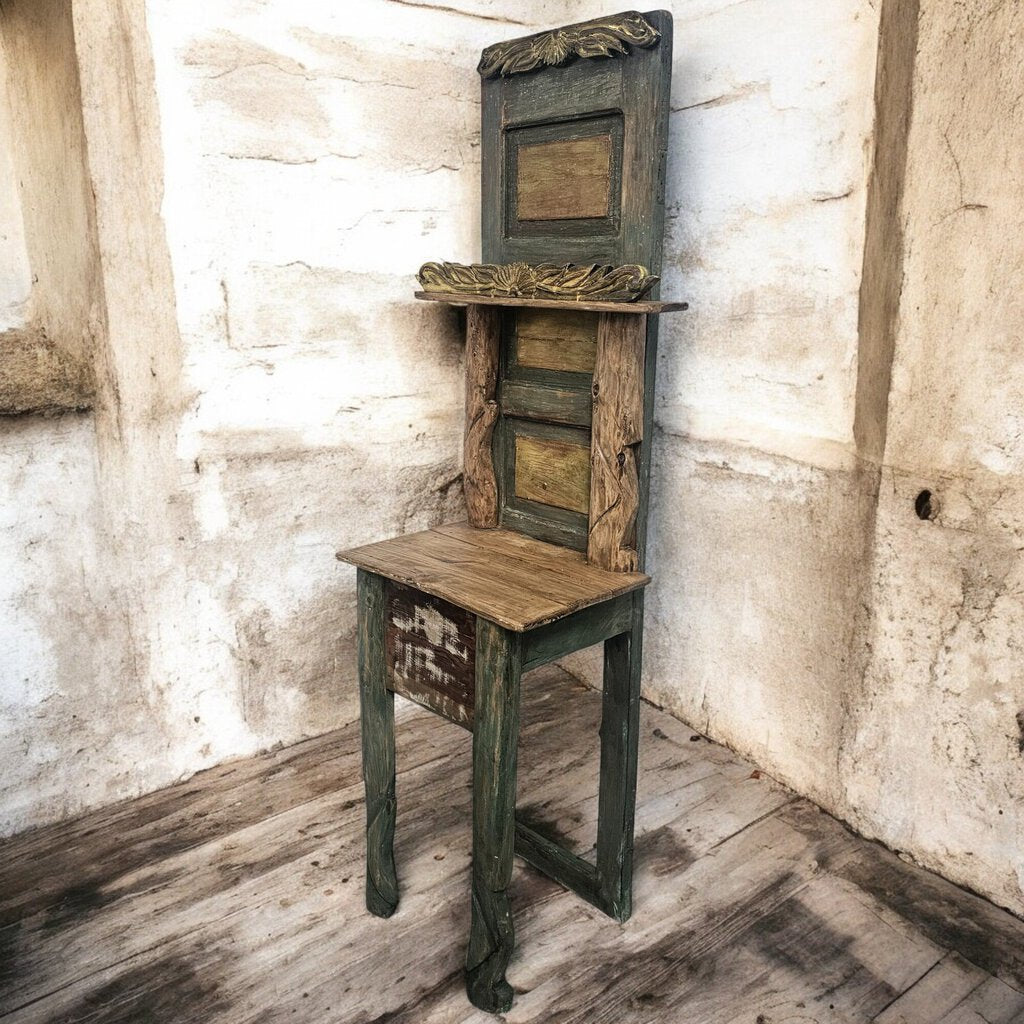 6113 Shabby Repurposed Hall Tree Table