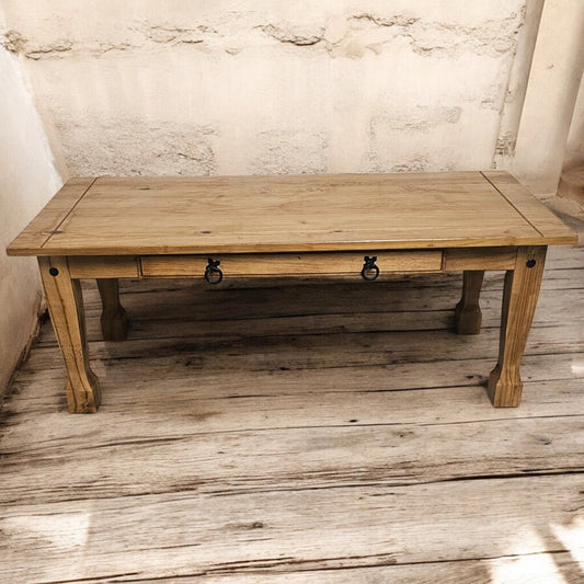 6093 Country Pine Coffee #Table with Drawer