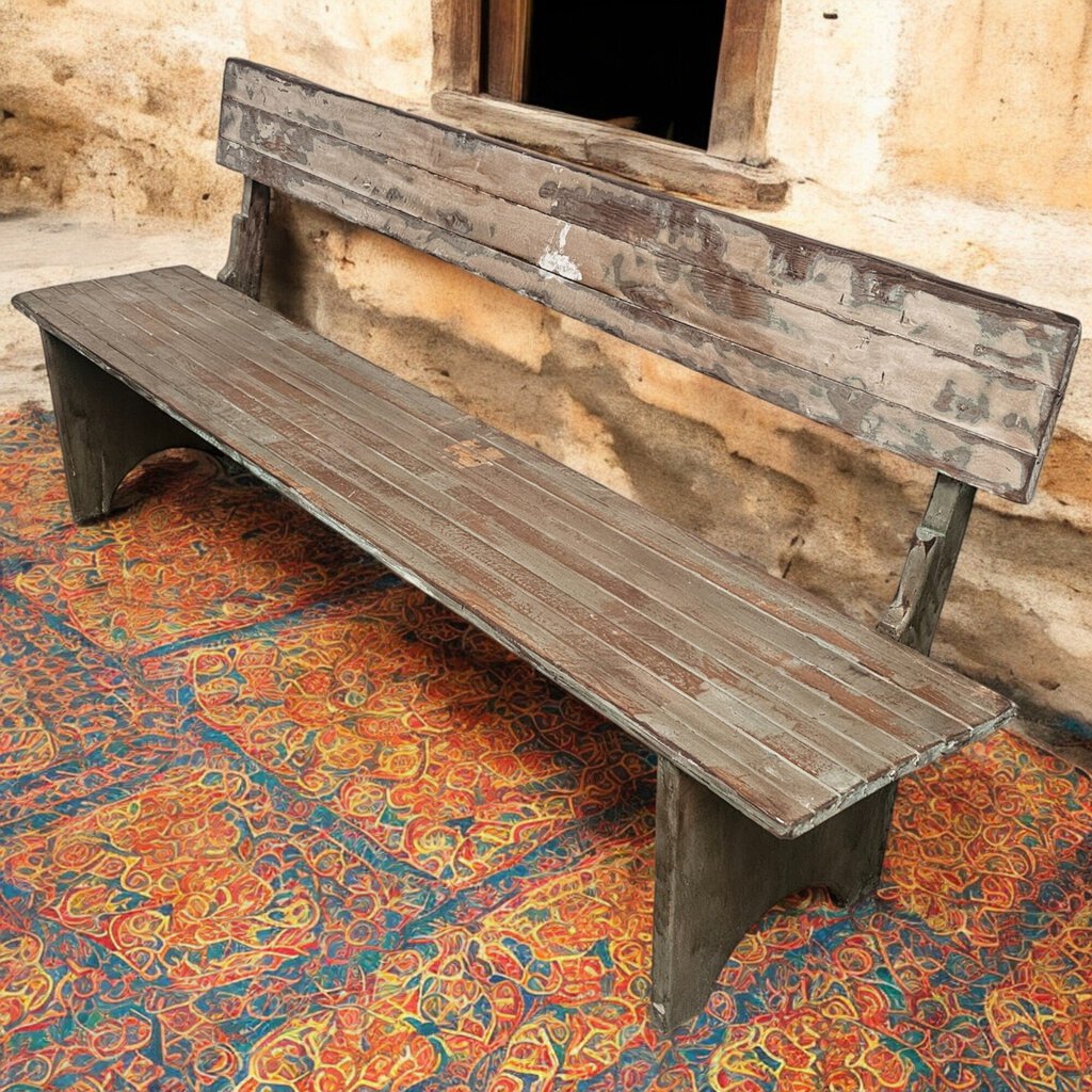 6114 76" long Rustic Bench