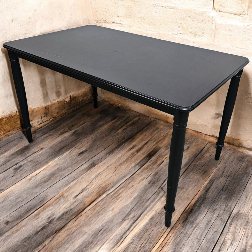 6122 Black Pencil Post Leg Dining Table with 4 Chairs