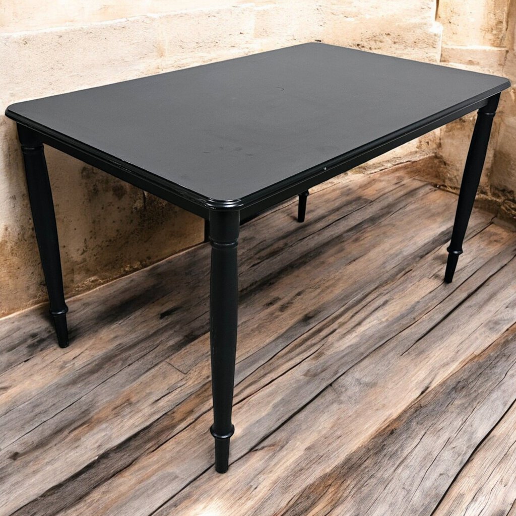 6122 Black Pencil Post Leg Dining Table with 4 Chairs