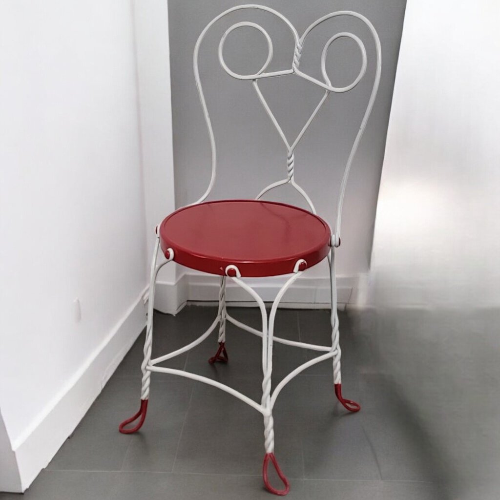 6154 Red and White Ice Cream Parlor #Chair