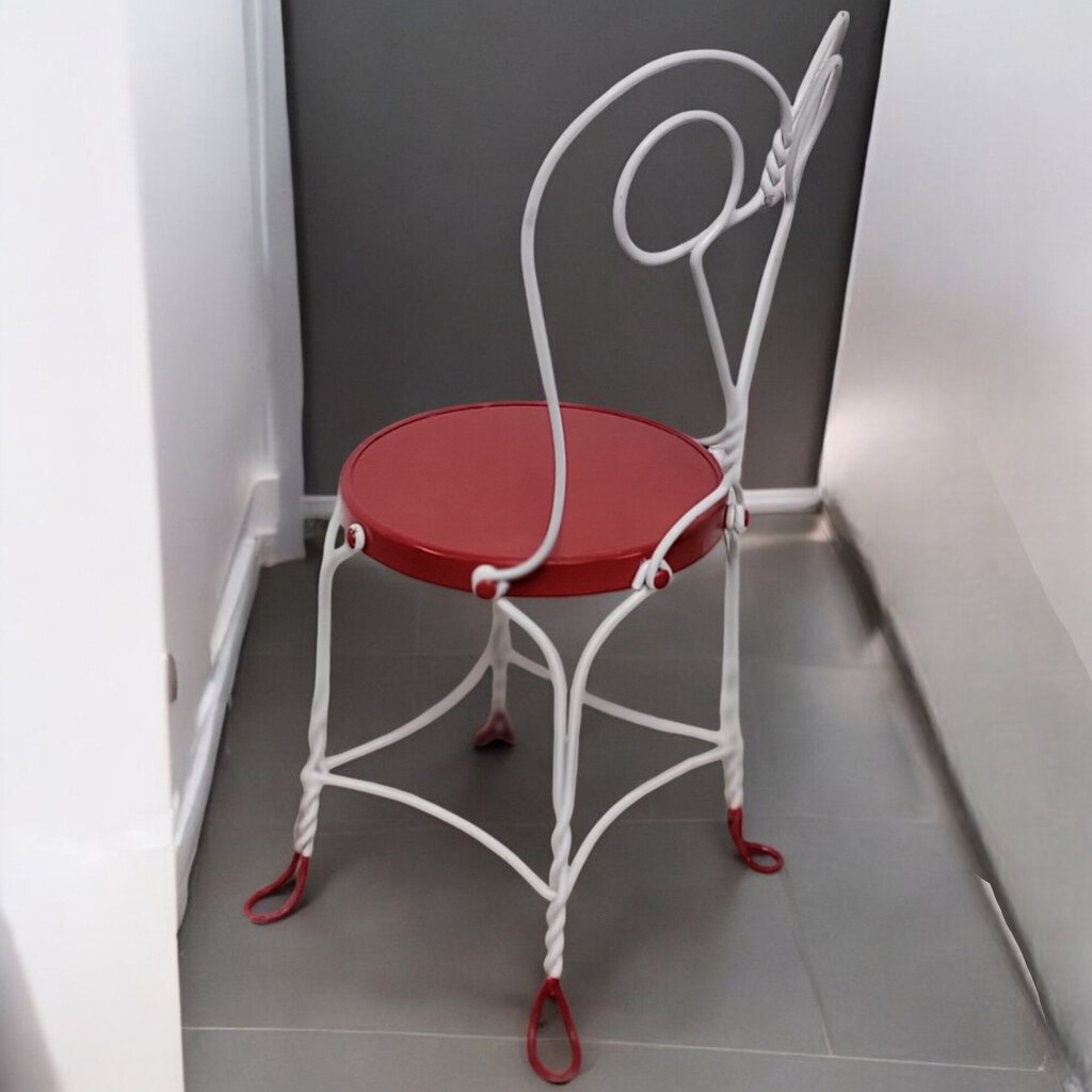 6154 Red and White Ice Cream Parlor #Chair