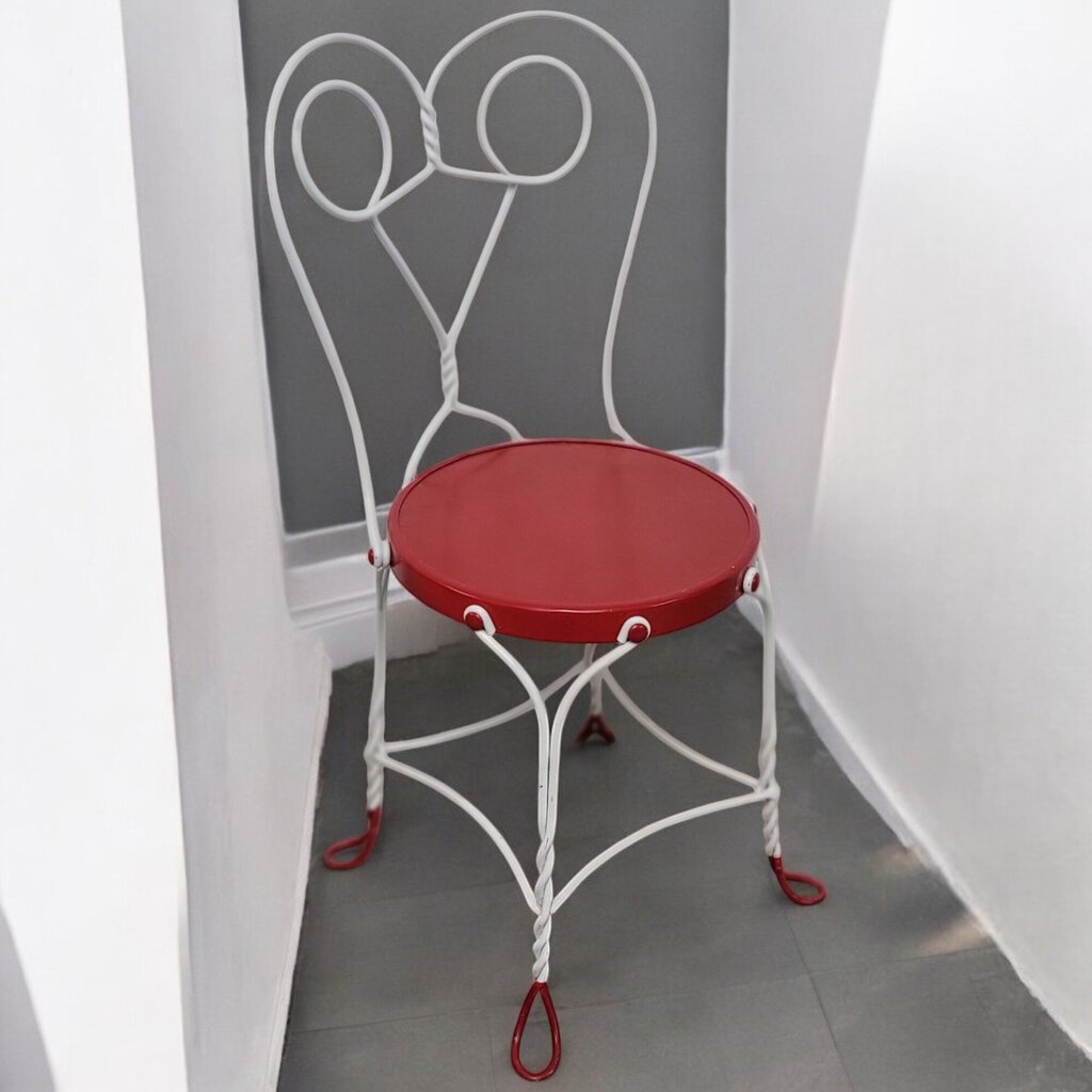 6154 Red and White Ice Cream Parlor #Chair