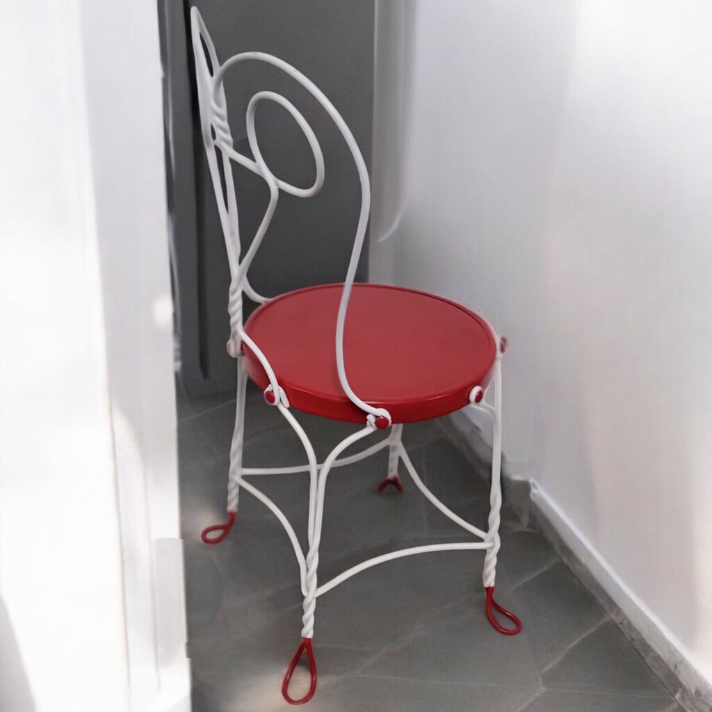 6154 Red and White Ice Cream Parlor #Chair