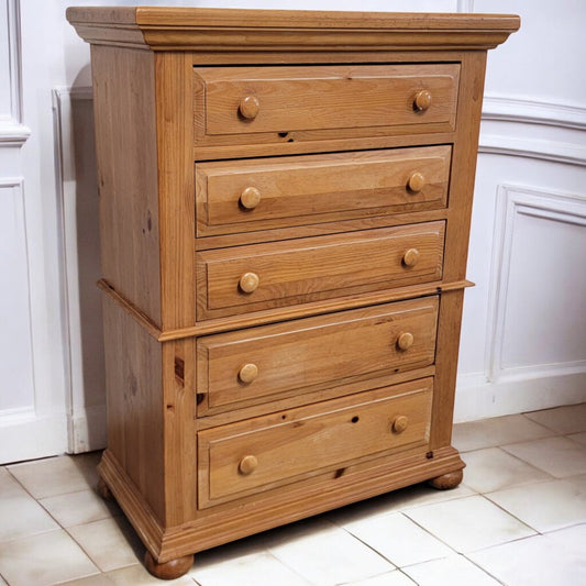 6167 Wormwood Pine 5 Drawer Chest