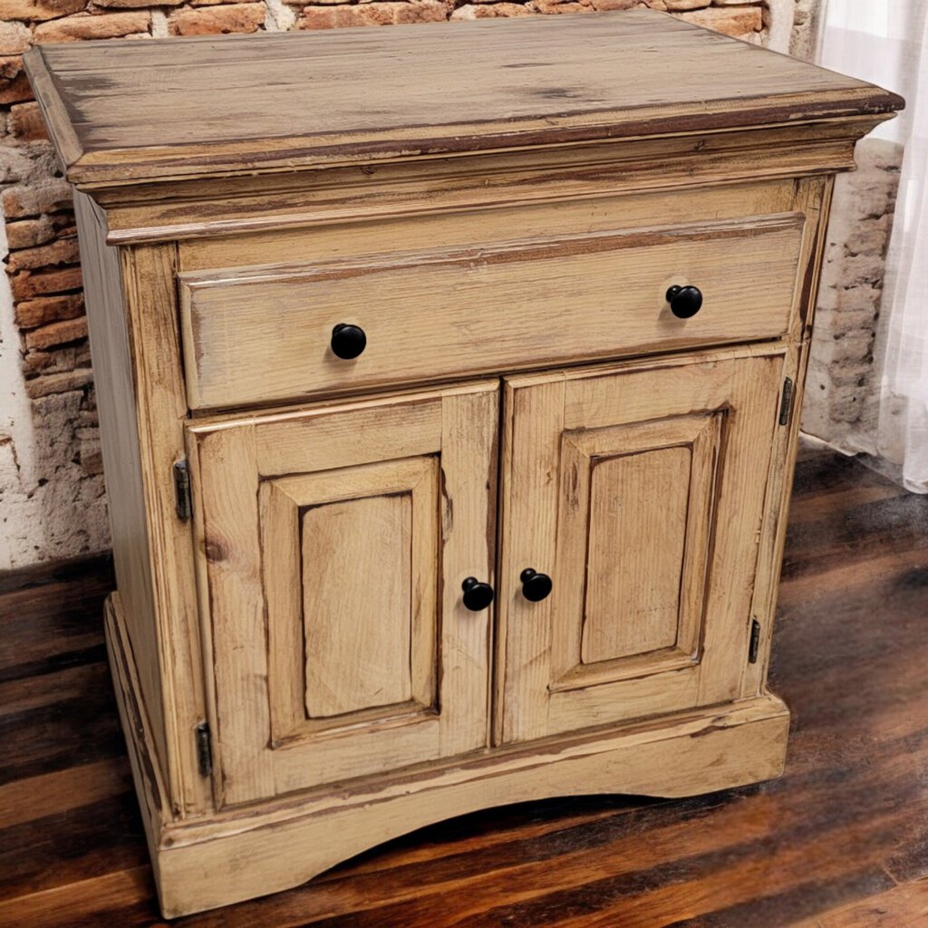 6168 Distressed Console #Cabinet with Drawer