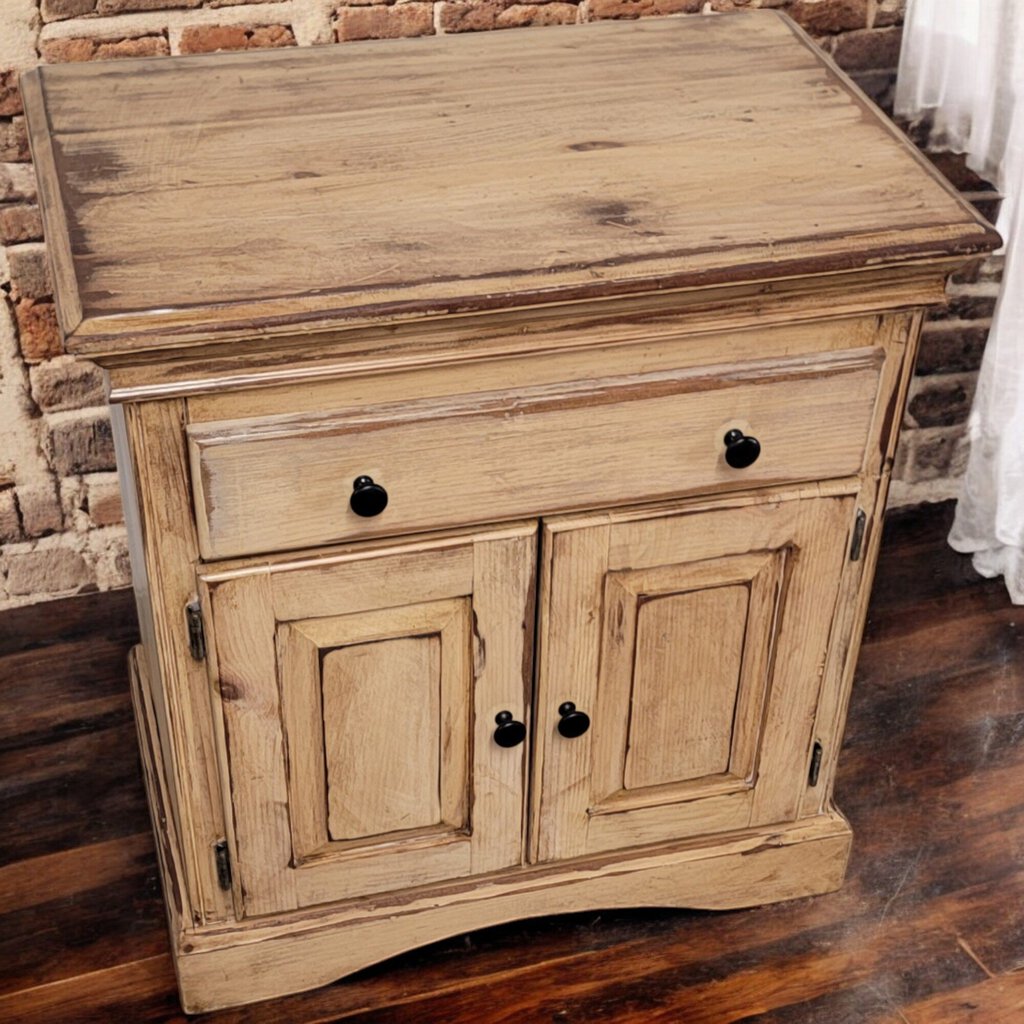 6168 Distressed Console #Cabinet with Drawer