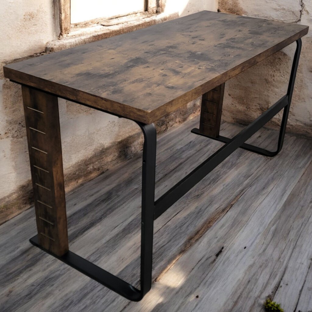 6174 Industrial Wood and Metal Desk