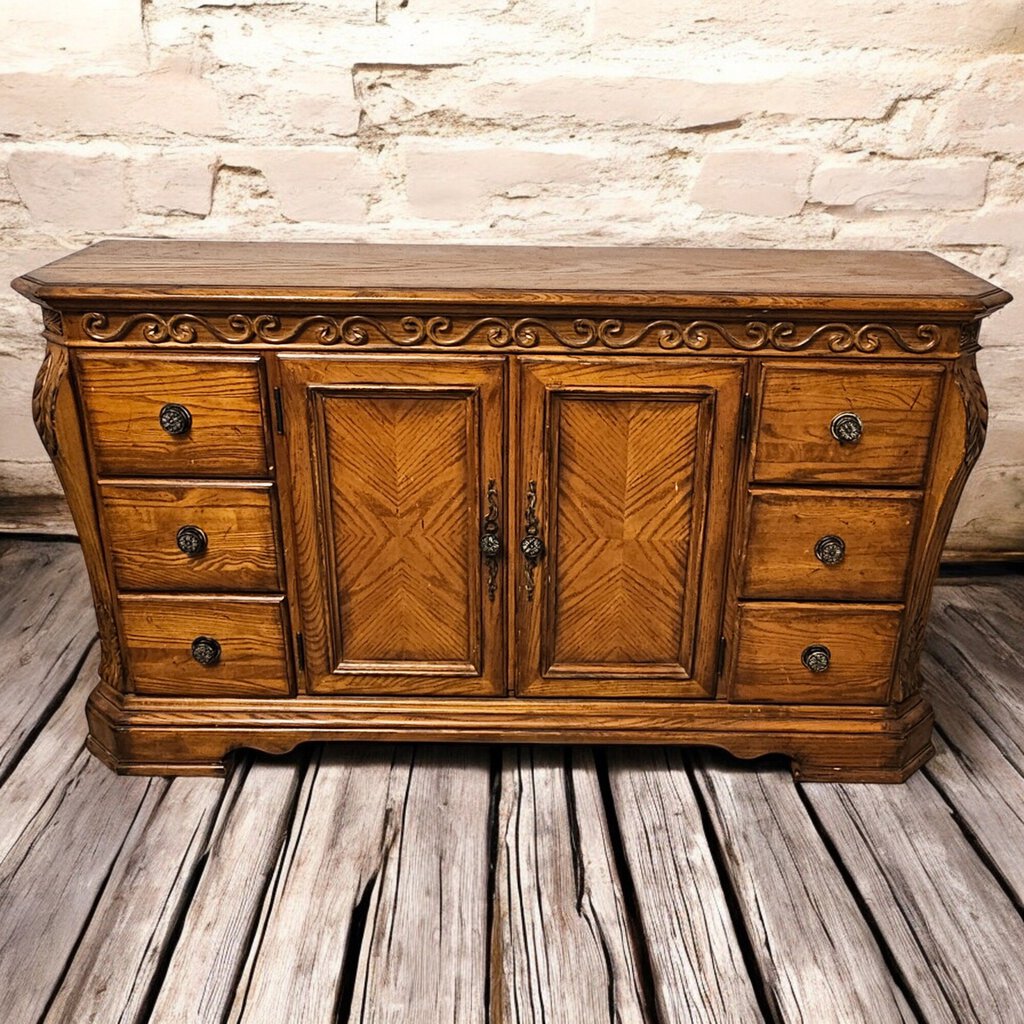 6197 Oak Old World Cabinet #Sideboard