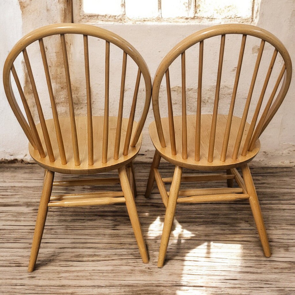 6202-6203 Natural Wood Windsor Chair