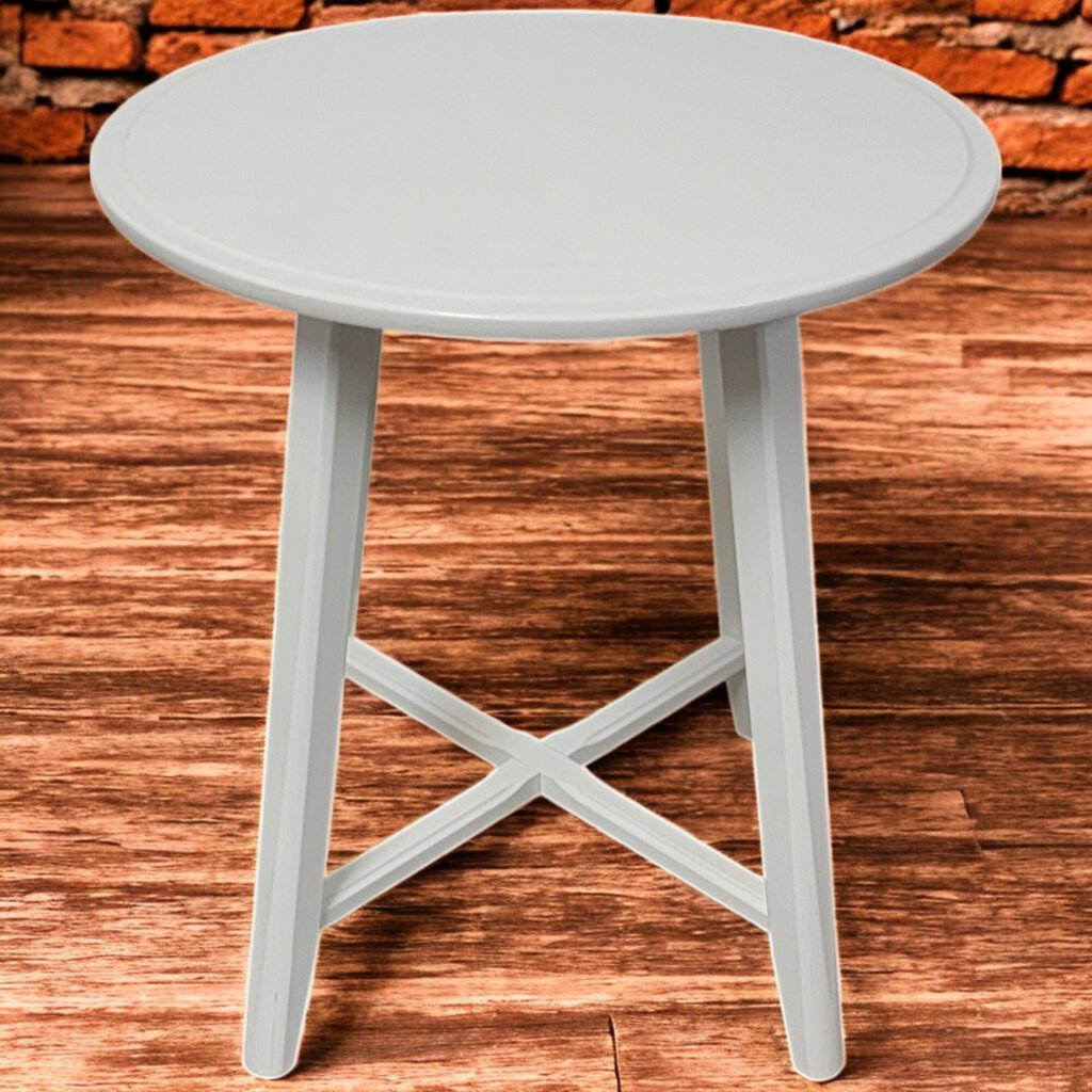 6206 Large Round white Accent Table