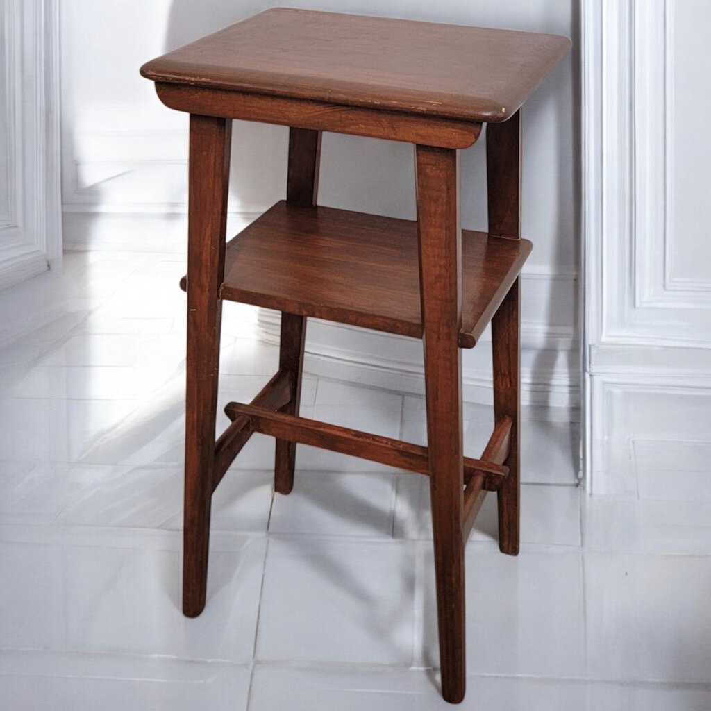 6221 Vintage Handcrafted Unique 2 Tier Accent #Table