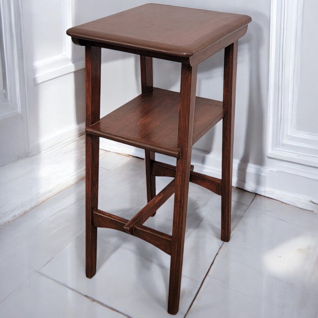 6221 Vintage Handcrafted Unique 2 Tier Accent #Table