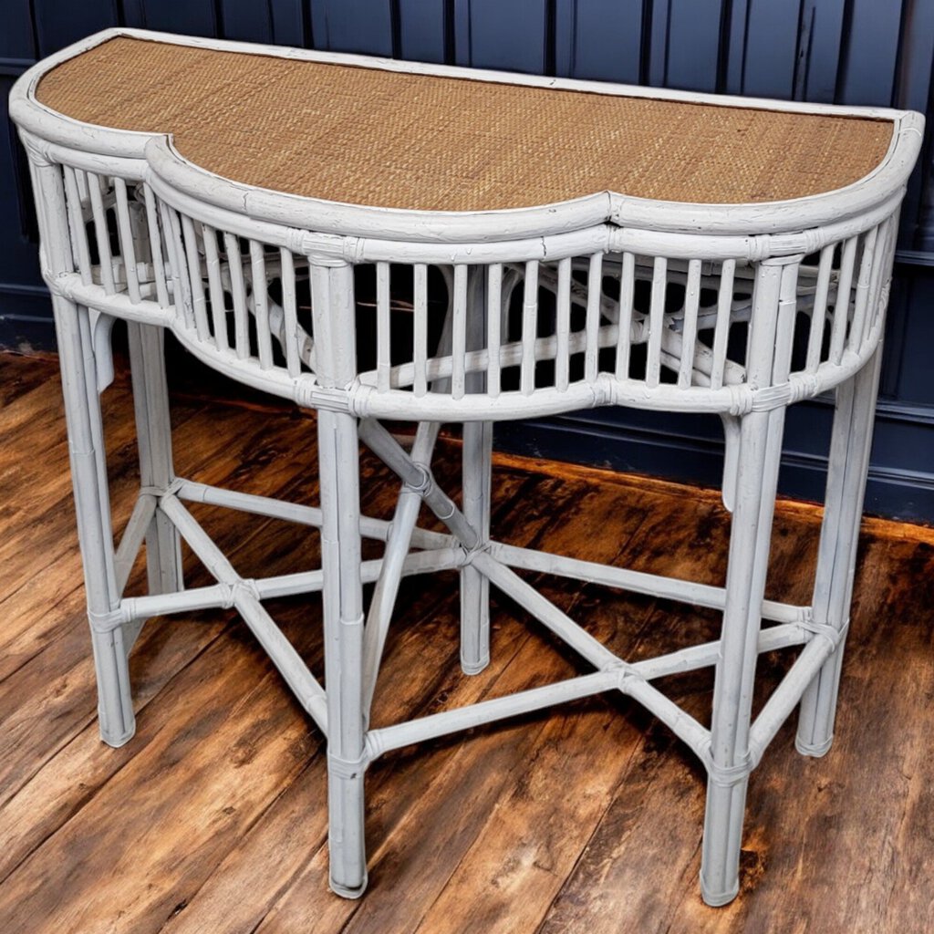 6252 Wicker and Rattan Half Round #Console