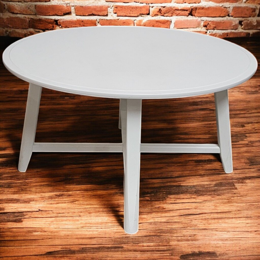 6269 Contemporary Round White Coffee #Table