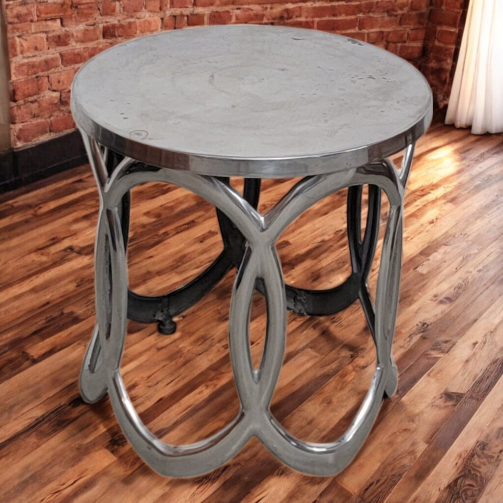 6441 Contemporary Silver Glam Side Table Furniture