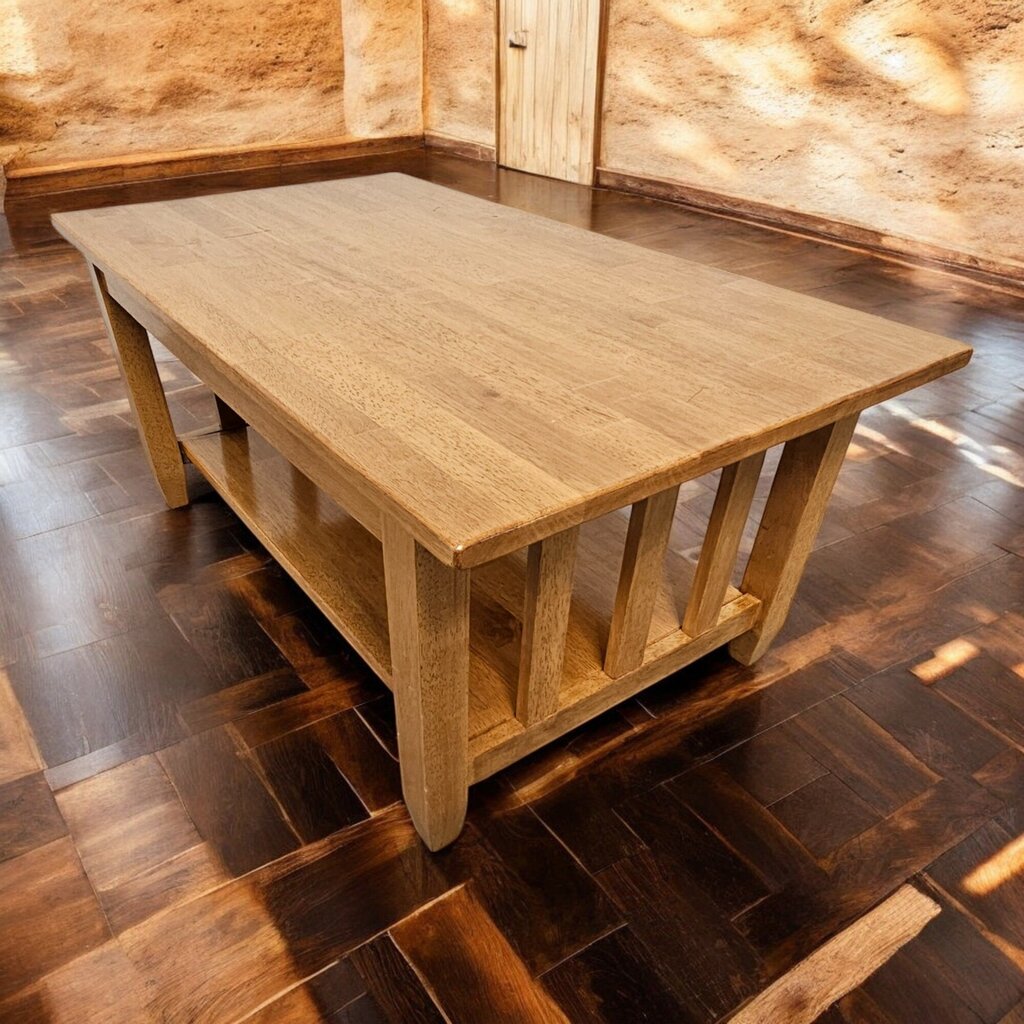 6484 Mission Style Coffee #Table with Shelf