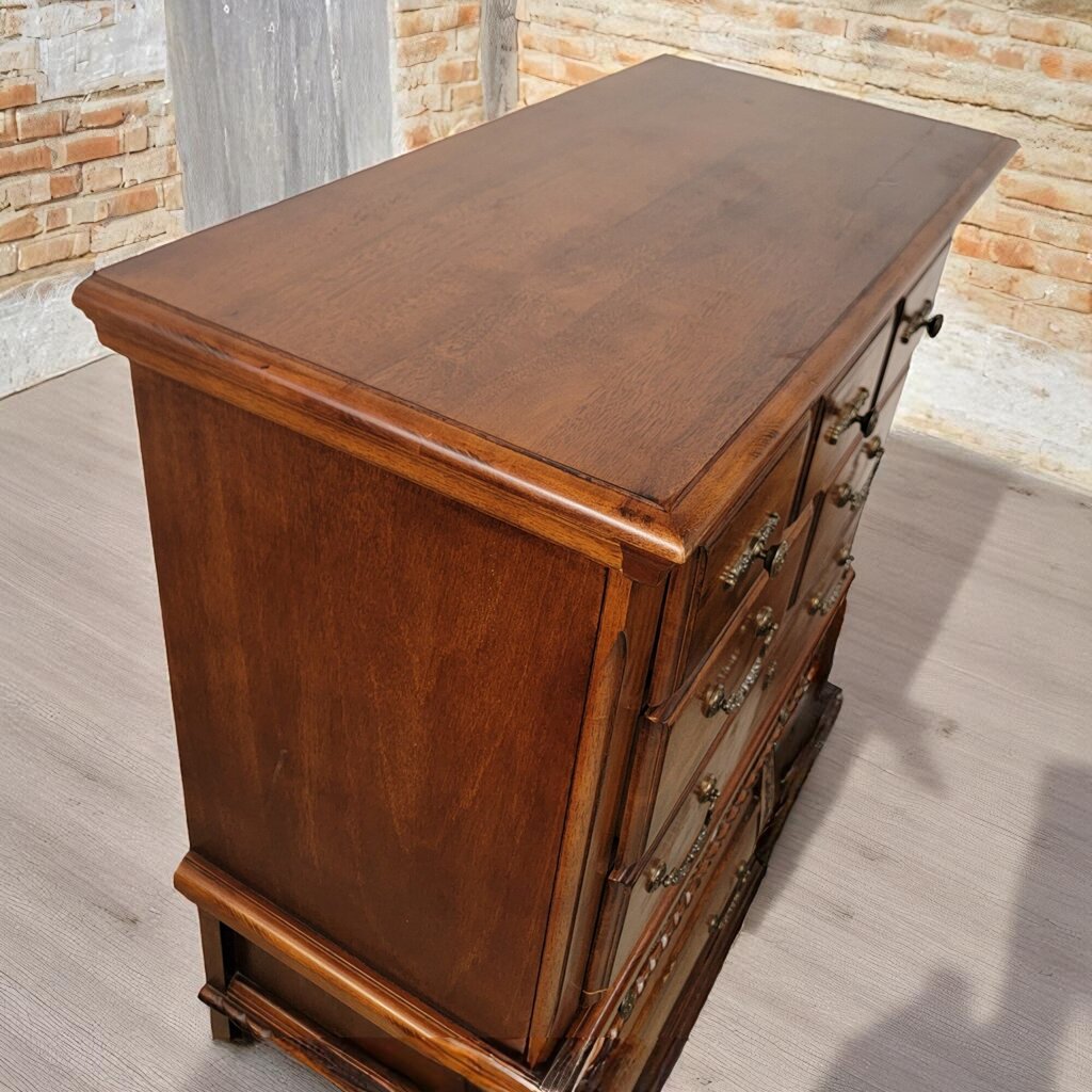 6644 Old World High boy 6 Drawer #Chest