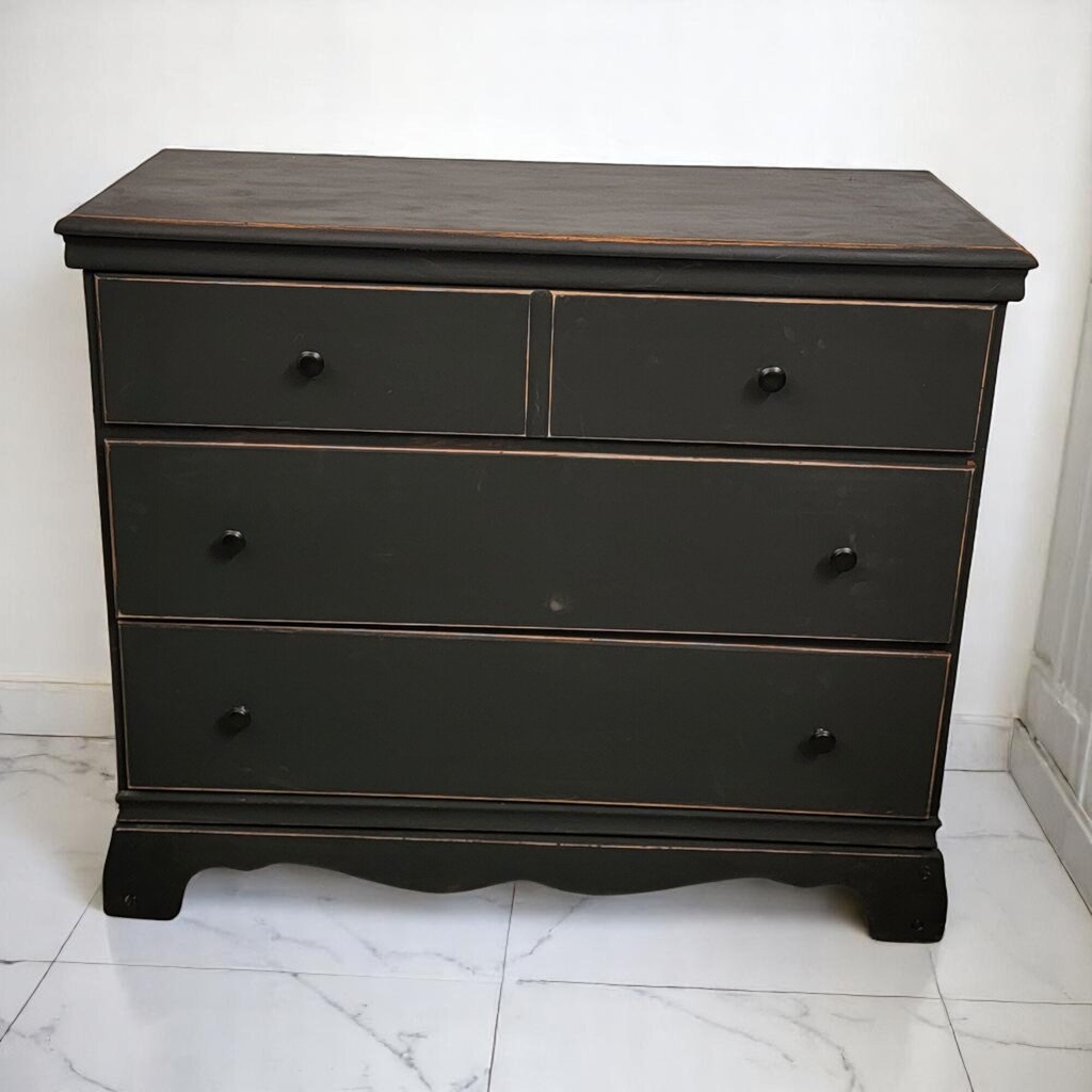 6645 Shabby Black 3 Drawer #Dresser