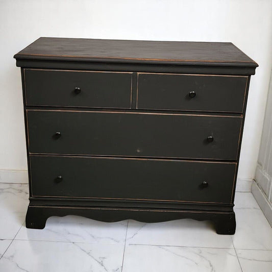 6645 Shabby Black 3 Drawer #Dresser