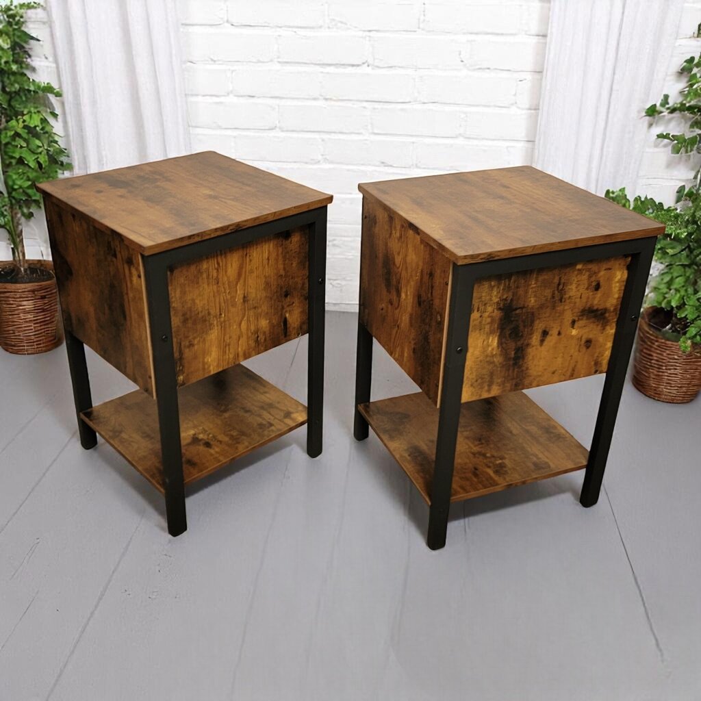 6658-6659 Heavy Industrial 2 Drawer #Nightstand