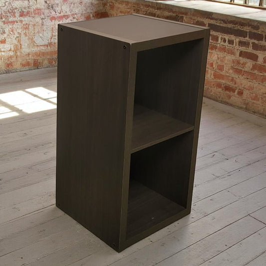 6708 Charcoal 2 Tier Cubby Accent Table