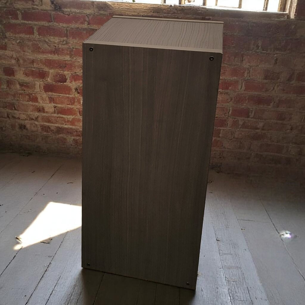 6708 Charcoal 2 Tier Cubby Accent Table