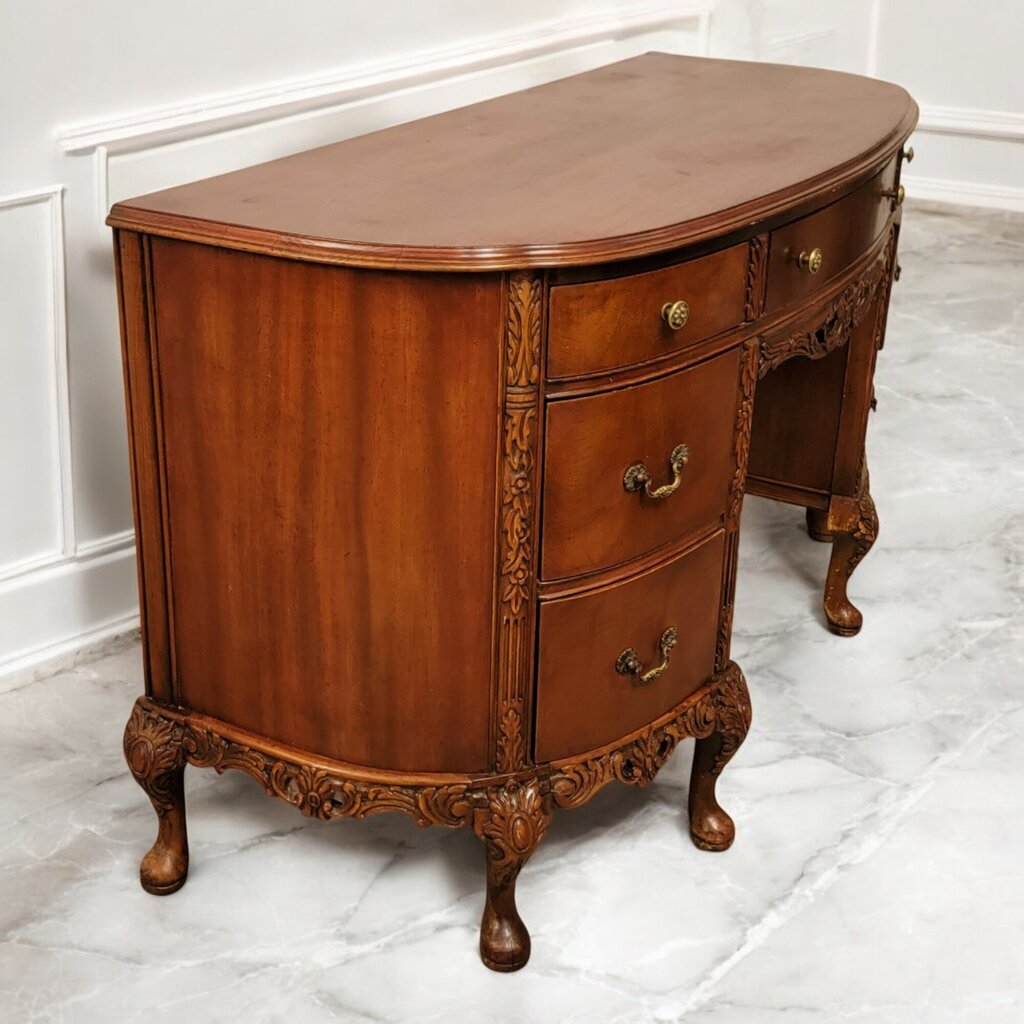 6724 Antique Victorian Cherry 7 Drawer #Desk/ Vanity