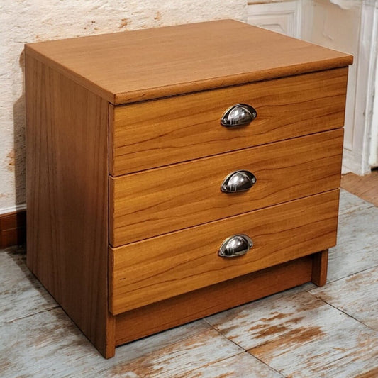 6752 Midcentury Style 3 Drawer Nightstand Used Furniture