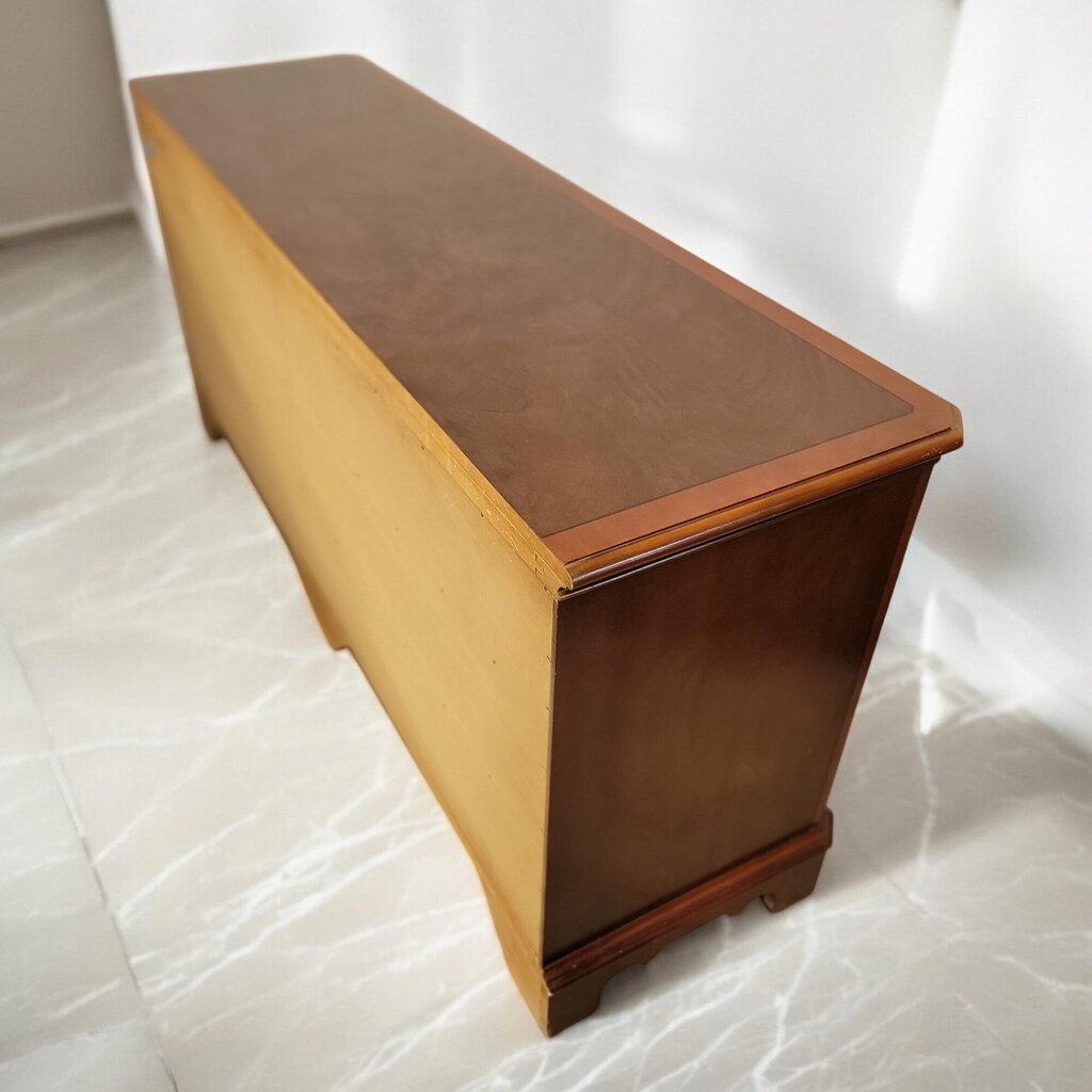 6754 Midcentury Chippendale Style Cherry Rolling #Dresser Furniture