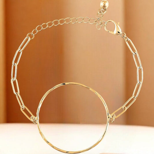 Gold Circle Chain Bracelet Used JEWELRY *Wholesale* Butterfly
