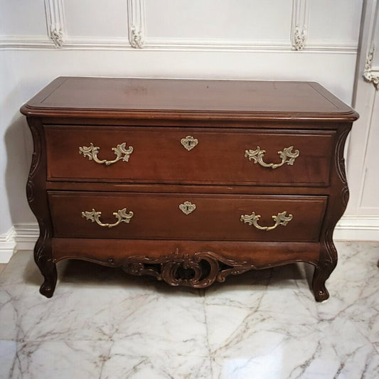 6850 Solid Wood Queen Anne 2 Drawer Lowboy Chest Used Furniture