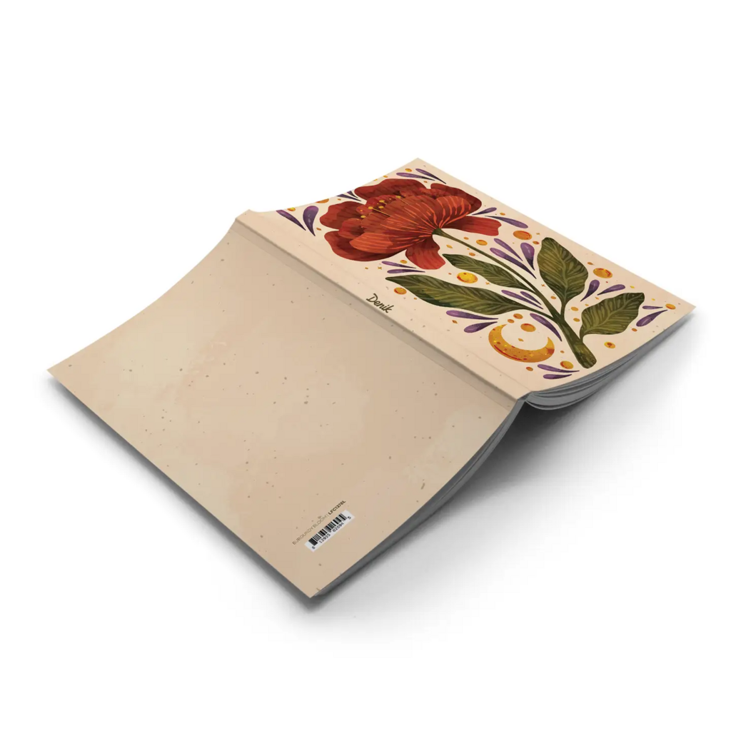 Burgundy Bloom Classic Layflat Notebook * Gifts & Speciality