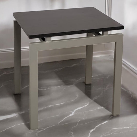 6901 Contemporary Metal and Birch Veneer Side Table Used Furniture