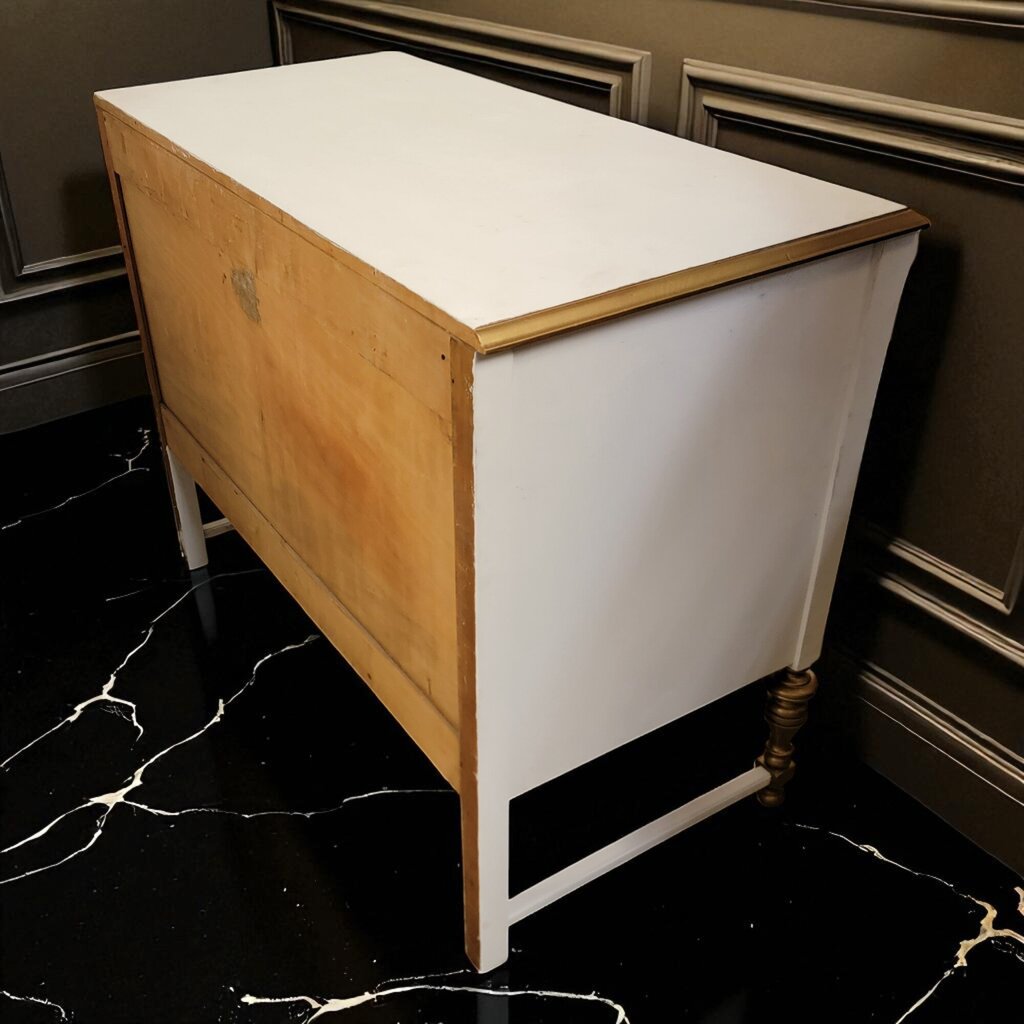 6948 Antique French Provincial White and Gold #Buffet Furniture